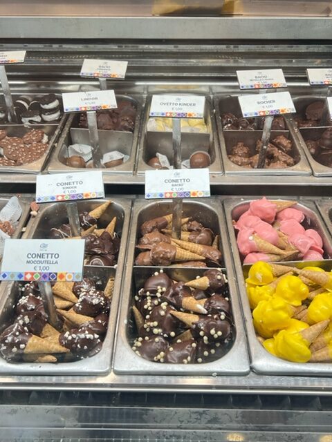 Selection of Mini Ice Cream Cones at Chalet Ciro